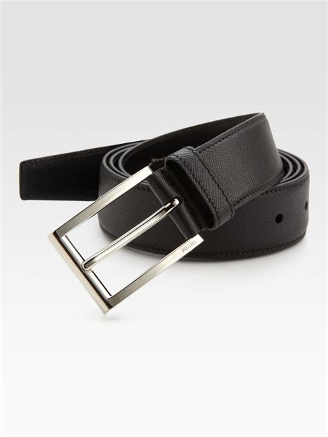 prada mens black leather belt|belt Prada men's accessories.